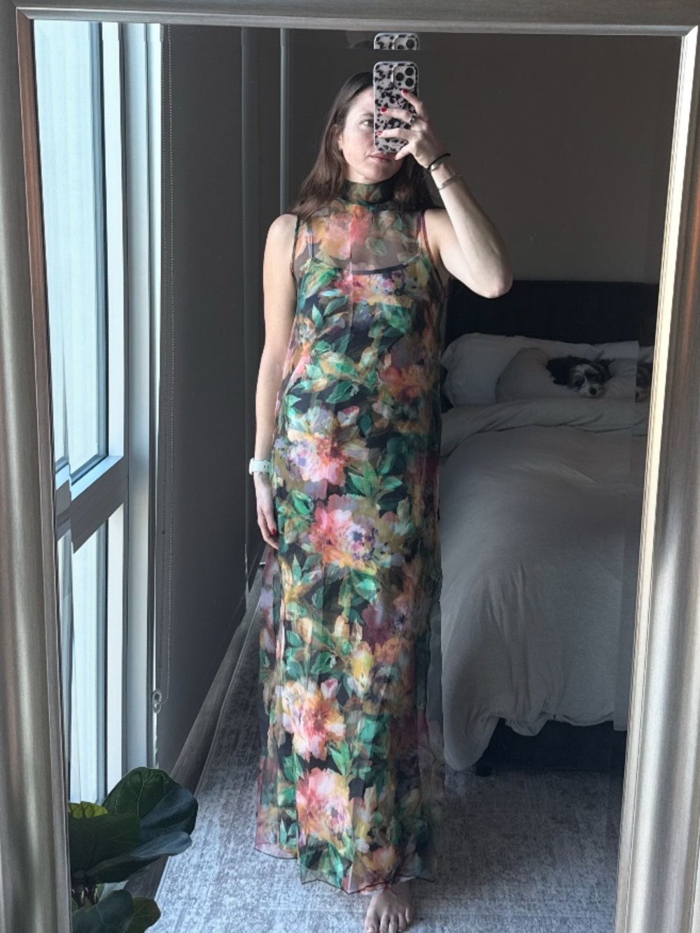 Floral Sheer Maxi Dress
